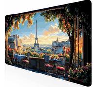 Alfombrilla Ratón Grande Color Ciudad, Alfombrilla Raton Impermeable Antideslizante, Mouse Pad con Base de Goma Bordes Cosidos, Accesorios Gaming, Mousepad para Oficina, Gamer, PC 600 x300 mm -z1c09X6