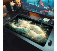 Alfombrilla Ratón Grande Planta Verde Animal Alfombrilla de ratón XXL 600x300x3 mm Mouse Pad Gaming Alfombrilla Escritorio con Base de Goma Antideslizante Mejora la precisión y la Velocidad