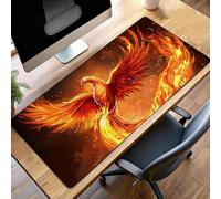 Alfombrilla Ratón Grande XXL 1400x600x3mm Amarillo PáJaro Mouse Pad Gaming, Alfombrilla Antideslizante,Tapete Escritorio con Bordes Cosidos, Mat para Jugadores, Pc, Oficina Accesorios PjY1929 M-I