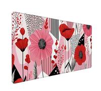 Alfombrilla Ratón Grande XXL 700 x 400 mm Flores Abstractas Mouse Pad Gaming, Alfombrilla Antideslizante,Tapete Escritorio con Bordes Cosidos, Desk Mat para Jugadores, Pc, Oficina Accesorios u-247