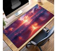 Alfombrilla Ratón Grande XXL 700x300x3mm Paisaje Amarillo Mouse Pad Gaming, Alfombrilla Antideslizante,Tapete Escritorio con Bordes Cosidos, Mat para Jugadores, Pc Accesorios PjY10103 5-2