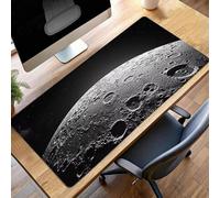 Alfombrilla Ratón Grande XXL 800x300x3mm Luna Negro Mouse Pad Gaming, Alfombrilla Antideslizante,Tapete Escritorio con Bordes Cosidos, Mat para Jugadores, Pc, Oficina Accesorios PjY7983 G-B