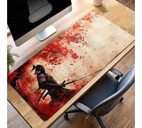 Alfombrilla Ratón Grande XXL 800x300x3mm Negro Hombre Mouse Pad Gaming, Alfombrilla Antideslizante,Tapete Escritorio con Bordes Cosidos, Mat para Jugadores, Pc, Oficina Accesorios PjY1963 T-P
