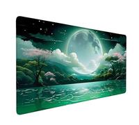 Alfombrilla Ratón Grande XXL 900 x 400 mm Paisaje Lunar Mouse Pad Gaming, Alfombrilla Antideslizante,Tapete Escritorio con Bordes Cosidos, Desk Mat para Jugadores, Pc, Oficina Accesorios u-1254