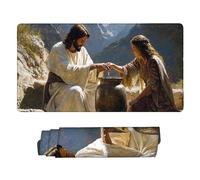 Alfombrilla Ratón Grande XXL 900 x 400 x 3 mm, Mouse Pad con Superficie Suave y Base de Goma Antideslizante Grande Desk Mat, Alfombrilla Escritorio de Oficina y para Gaming en Casa (Jesuita) r-1078