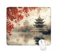 Alfombrilla Ratón Gris Alfombrilla de Ratón 360x300x3mm Mouse Pad Pequeño Lago con Base de Goma Antideslizante,Superficie Resistente a Salpicaduras,Portátil Mouse Pad,Oficina Casa,Regalos Mujer J-858