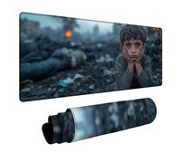 Alfombrilla Ratón Guerra Alfombrilla Ratón XXL 30x60x0.3cm Impermeable Mousepad Restos Bordes sellados Mayor precisión y Velocidad per Teclado Portatil Gaming Oficina Regalo Hombre DBYH-7087