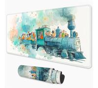 Alfombrilla Ratón Historietas, Alfombrilla Ratón XXL 1000x500 mm, Mouse Pad Impermeable con Bordes Cosidos y Base de Goma Antideslizante, Mousepad para el Hogar, Oficina y Sala de Juegos (Tren)3Y-723