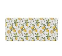 Alfombrilla Ratón Hojas Amarillas De Limón Alfombrilla Escritorio Duradero Mouse Pad Base De Goma Mousepad Almohadilla Raton Engrosar Protector Tapete Escritorio Desk Mat Alfombra Raton 300x800x3mm