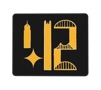 Alfombrilla Ratón, Horizonte De Pittsburgh 412 Tapete De Juego Bordes Cosidos Alfombrilla De Ratón para Juegos Antideslizante Alfombrilla De Ratón para Laptop Trabajo 25X30Cm