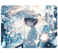 Alfombrilla Ratón Japón Alfombrilla Ratón 420x350x3mm, Chico Mouse Pad Protector Escritorio Superficie Lisa y Base de Goma Antideslizante Precisión Velocidad para Oficina, PC, Regalo Mujer, Model415