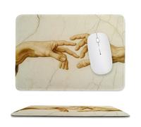 Alfombrilla Ratón La mano de Dios Alfombrilla Escritorio 340 x 280 mm Mejora la Precisión y la Velocidad con Base de Goma Antideslizante y Bordes Cosidos Duradera y Cómoda para Oficina, Estudio j-740