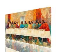 Alfombrilla Ratón La última Cena Mouse Pad Paisaje Impermeable Mousepad 700x300x3mm como Alfombrilla Escritorio con Base de Goma Antideslizante para Pc Portatil Teclado y Raton Inalámbrico JXL-1491
