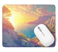 Alfombrilla Ratón Lago Alfombrilla de Ratón 290 x 240 mm Mouse Pad Pequeño con Base de Goma Flor Antideslizante, Superficie Resistente a Salpicaduras, Portátil Mouse Pad, Gamer Regalos Navidad p1j-10