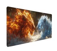 Alfombrilla Ratón LeóN, Llama Alfombrilla Escritorio 600x300x3mm, Mouse Pad con Bordes Cosidos, Protector Escritorio XXL Antideslizante, Accesorios Gaming, Desk Mat, para PC, Oficina, Gaming 4-6979