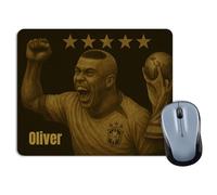 Alfombrilla Ratón Leyendas del Fútbol Personalizada. Alfombrilla Ratón. Cosas de Futbol para Niños. Entrenador Futbol. Dia del padre Regalos Originales. Colección Única Leyendas 18x22cm R. NAZARIO