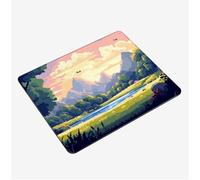 Alfombrilla Ratón Lindo Mini Mousepad 40x30cm, Paisaje Alfombrilla Gaming, Tapete Escritorio con Bordes Cosidos, Protector Escritorio con Base Goma Antideslizante Oficina Accesorios Gaming S0-232