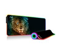 ALFOMBRILLA RATON LUZ LED RGB LION 800X300X4