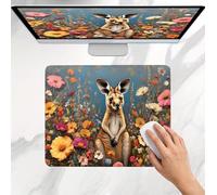 Alfombrilla Ratón Macizo Canguro, Alfombrilla Gaming 32 x 26 cm, Mousepad Delgado, Superficie Ultra-Suave, Bordes Anti-Deshilachado, Base de Goma Antideslizante, para Portátil, Oficina, Home j0j-1