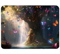 Alfombrilla Ratón Magia Alfombrilla Ratón 360x300x3mm, Mariposa Mouse Pad Protector Escritorio Superficie Lisa y Base de Goma Antideslizante Precisión Velocidad para Oficina, PC, Regalo Mujer,Model737