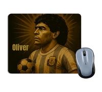 Alfombrilla Ratón Maradona Personalizada. Alfombrilla Leyendas del Fútbol. Cosas de Futbol para Niños. Entrenador Futbol. Dia del padre Regalos Originales. Colección Única Leyendas 18x22cm Maradona