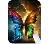 Alfombrilla Ratón Mariposa Alfombrilla Escritorio Impermeable, 360 x 300 mm Mini Mouse Pad Luna Aprotector Escritorio Antideslizante, Mousepad para Ratón Inalámbrico, Viajes, Oficina, Portátil J2-78