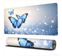 Alfombrilla Ratón Mariposa Alfombrilla Ratón XXL 1000x500x3mm Copo de Nieve Mouse Pad Protector Escritorio Desk Mat Lisa y Base de Goma Antideslizante para Jugadores, PC, Material Oficina, Model810