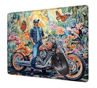 Alfombrilla Ratón Mariposa Mouse Pad Hombre Alfombrilla Escritorio, 42x35x0.3cm Tapete Rato, con Base de Goma Antideslizante, Mejora la precisión Velocidad Pequeña Mousepad Portátil para Gaming H0-647