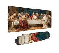 Alfombrilla Ratón MarróN Alfombrilla Ratón XXL 120x60cm, Mouse Pad La úLtima Cena Mousepad con 3MM Bordes Cosidos, Impermeable Tapete Escritorio para Jugadores, PC, Oficina, Regalo Mujer -zjn2509BU