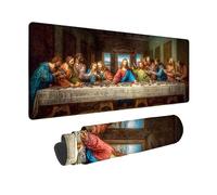 Alfombrilla Ratón MarróN Alfombrilla Ratón XXL 700x300mm, Mouse Pad La úLtima Cena Mousepad con 3MM Bordes Cosidos, Impermeable Tapete Escritorio para Jugadores, PC, Oficina, Regalo Mujer -zjn25098N