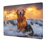 Alfombrilla Ratón Marrón Mouse Pad Perro Alfombrilla Escritorio, 40x30x0.3cm Tapete Rato, con Base de Goma Antideslizante, Mejora la precisión Velocidad Pequeña Mousepad Portátil para Gaming H0-191