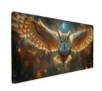 Alfombrilla Ratón MarróN Mousepad XXL 900 x 300mm, Impermeable Mouse Pad BúHo Alfombrilla Escritorio con Bordes Cosidos Base de Goma Antideslizante Accesorios Escritorio para Jugadores -ly2505RZ
