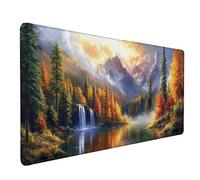 Alfombrilla Ratón MontañA Alfombrilla Ratón XXL 600x300mm, Mouse Pad Bosque Mousepad con Base de Goma Antideslizante, Impermeable Tapete Escritorio Accesorios Gaming para Gamers, PC, Regalo -lsy2603CU