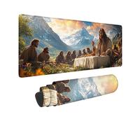 Alfombrilla Ratón MontañA Alfombrilla Ratón XXL 600x300mm, Mouse Pad La úLtima Cena Mousepad con Base de Goma Antideslizante, Impermeable Tapete Escritorio Accesorios Gaming para Gamers, PC -hjw26017S