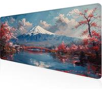 Alfombrilla RatóN Monte Fuji,Lago Alfombrilla Escritorio Alfombrilla XXL Gaming 1600x800x3mm Multifuncional Suave Protector Escritorio,Antideslizante Y duradero Mejora PrecisióN La Velocidad Y1-345