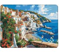Alfombrilla Ratón, Mouse Pad Base de Goma Antideslizante, Superficie Resistente a Salpicaduras, Duraderos Alfombrilla Escritorio, Portátil Oficin 520 x 250 mm Junto Al Mar Pueblo Pequeño w0j-162