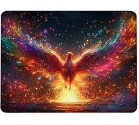 Alfombrilla Ratón, Mouse Pad Base de Goma Antideslizante, Superficie Resistente a Salpicaduras, Duraderos Alfombrilla Escritorio, Portátil Pequeña para Oficin 260 x 220 mm Fénix Fuego w0j-255