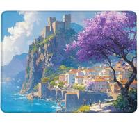 Alfombrilla Ratón, Mouse Pad Base de Goma Antideslizante, Superficie Resistente a Salpicaduras, Duraderos Alfombrilla Escritorio, Portátil Oficin 260 x 220 mm Junto Al Mar Pueblo Pequeño w0j-428