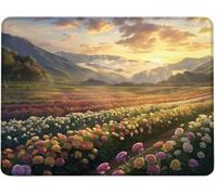 Alfombrilla Ratón, Mouse Pad Base de Goma Antideslizante, Superficie Resistente a Salpicaduras, Duraderos Alfombrilla Escritorio, Portátil Pequeña para Oficin 300 x 250 mm Atardecer Flor w0j-370