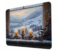 Alfombrilla Ratón, Mouse Pad Blanca con Base de Goma Antideslizante y Bordes Cosidos Duradera y Cómoda, Pequeño Alfombrilla Escritorio Portátil 340 x 280 mm para Oficina, Estudio, Juegos Vela J0-15