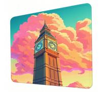 Alfombrilla Ratón, Mouse Pad Color con Base de Goma Antideslizante y Bordes Cosidos Duradera y Cómoda, Pequeño Alfombrilla Escritorio Portátil 260 x 210 mm para Oficina, Estudio, Juegos Big Ben J0-71