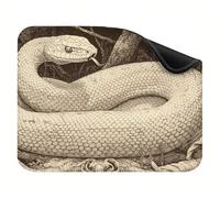 Alfombrilla Ratón, Mouse Pad con Base de Goma Antideslizante, Superficie Lisa para Control Preciso, Alfombrilla Gaming Lavable para Portátil, Gaming, 600x400x3mm, Patrón Blanco Serpiente X-z-1177