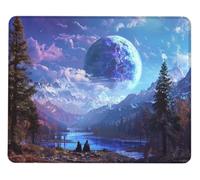 Alfombrilla Ratón Mouse Pad Gaming Alfombrilla Raton Pequeña 340x280x3mm Luna Alfombra Raton para Ordenador con Base de Goma Antideslizante Superficie Impermeable Mousepad, para PC Oficina Y0-917