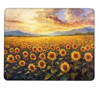 Alfombrilla Ratón Mouse Pad Gaming Alfombrilla Raton Pequeña 420x350x3mm Girasol Alfombra Raton para Ordenador con Base de Goma Antideslizante Impermeable Mousepad, para PC Oficina Regalos Y0-703