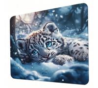 Alfombrilla Ratón, Mouse Pad Lindo con Base de Goma Antideslizante y Bordes Cosidos Duradera y Cómoda, Pequeño Alfombrilla Escritorio Portátil 230 x 180 mm para Oficina, Estudio, Juegos Tigre J0-595