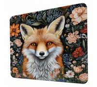 Alfombrilla Ratón, Mouse Pad Zorro con Base de Goma Antideslizante y Bordes Cosidos Duradera y Cómoda, Pequeño Alfombrilla Escritorio Portátil 230 x 180 mm para Oficina, Estudio, Juegos Animal J0-434