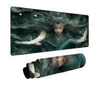 Alfombrilla Ratón Mujer Alfombrilla Ratón XXL 60 x 140 x 0.3cm Impermeable Mousepad Grúa Bordes sellados Mayor precisión y Velocidad per Teclado Portatil Gaming Oficina Regalo Hombre DBYH-5070