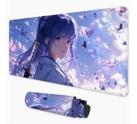 Alfombrilla Ratón Mujer Mouse Pad 900x400 mm, Grande Alfombrilla Gaming Mariposa con Superficie Especial Que Mejora la Velocidad y la precisión, Mousepad Impermeable para Gamers, PC y Portátil 3Y-560