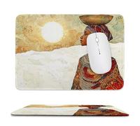 Alfombrilla Ratón Mujeres Africanas Alfombrilla Escritorio 240 x 200 mm Mejora la Precisión y la Velocidad con Base de Goma Antideslizante y Bordes Cosidos Duradera y Cómoda para Oficina, Estudio j198