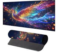 Alfombrilla Ratón n XXL 700x300mm, PáJaro Mouse Pad Amarillo Alfombrilla Escritorio con Superficie Suave y Base de Goma Antideslizante, Gaming Mousepad Mejora La Precisión y La Velocidad 7-F